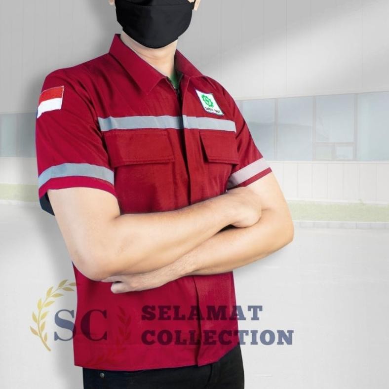 Terlaris | Terbaru | Best Seller | Termurah Baju Safety Kerja Promosi Baju Safety Lengan Pendek Terb