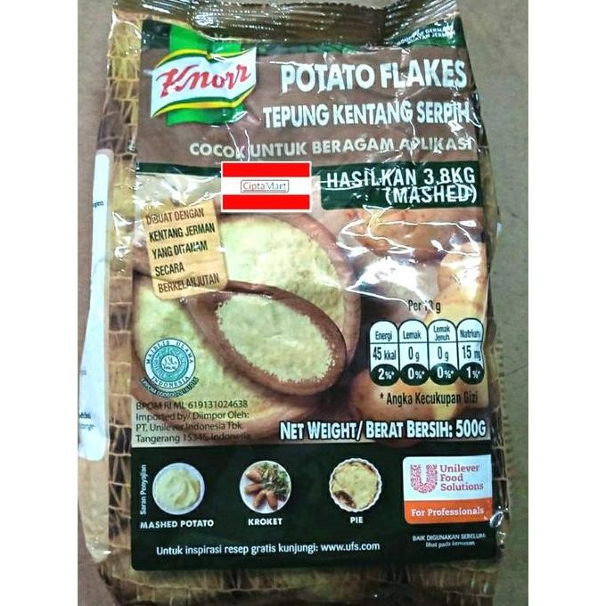 

Knorr Potato Flakes Tepung Kentang 500 Gr Pasti Ori