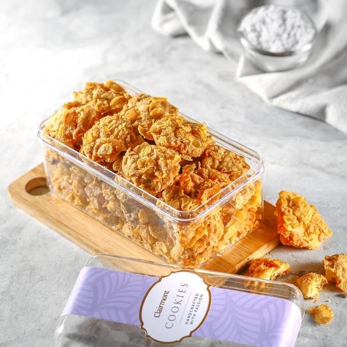 

Clairmont Cookies Cornflakes Kue Kering Premium Renyah dan Manis Stok Terbatas