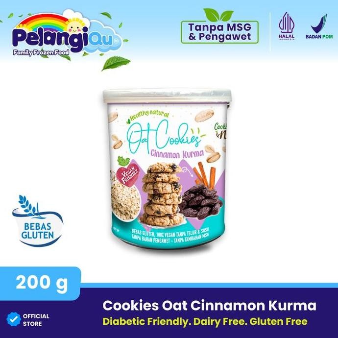 

Kurma Organic Oat Cookies Gluten Free 100% Vegan Rendah Gula Sehat Stok Terbatas