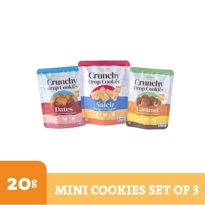 

Cookies Mini 3 Varian 20gr - Casa Grata Gluten Free Vegan Baked Stok Terbatas