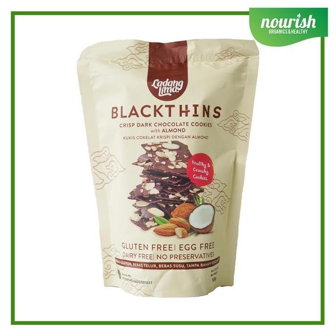 

Ladang Lima Blackthins Cookies 100gr Gluten Free - Kue Sehat Stok Terbatas