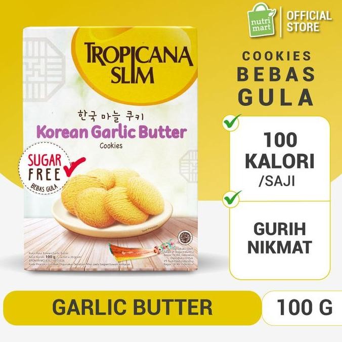 

Tropicana Slim Cookies Korean Garlic Butter (5 Sachet) - Bebas Gula Stok Terbatas