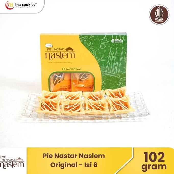

Pie Nastar Naslem Original Isi 6 Pcs Oleh-Oleh Bandung Premium Ina Cookies Stok Terbatas