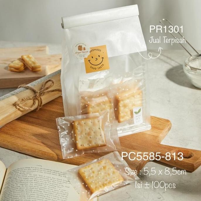 

Plastik Cookies/Nastar PC5585813 Motif Doff Bintik - Kemasan Kue Kering Stok Terbatas