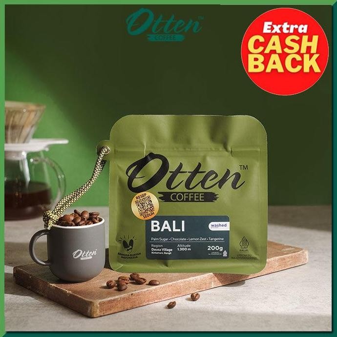 

Kopi Arabica Bali Kintamani 200G - Biji / Bubuk Kopi Otten Coffee Pasti Ori