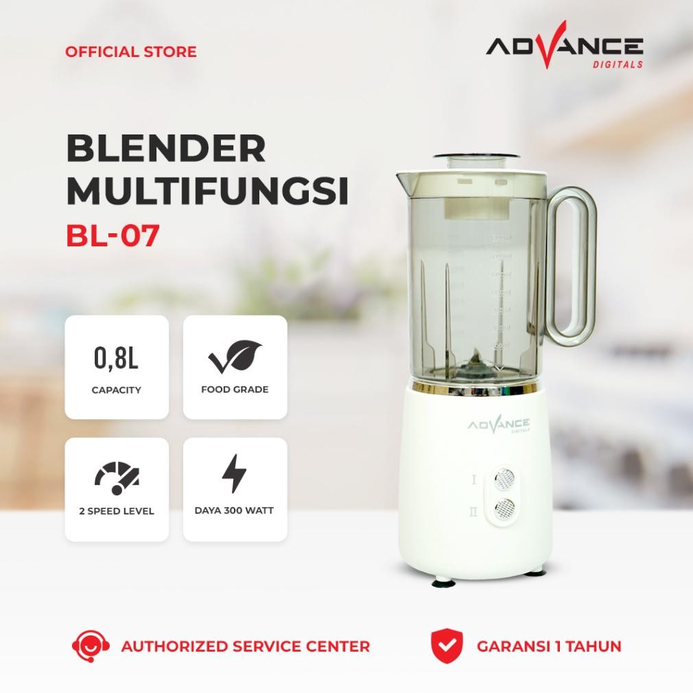 KUALITAS TERBAIK- Advance BL-07 Blender Multifungsi untuk Jus Buah dan Blender Bumbu 0,8 Liter Garan