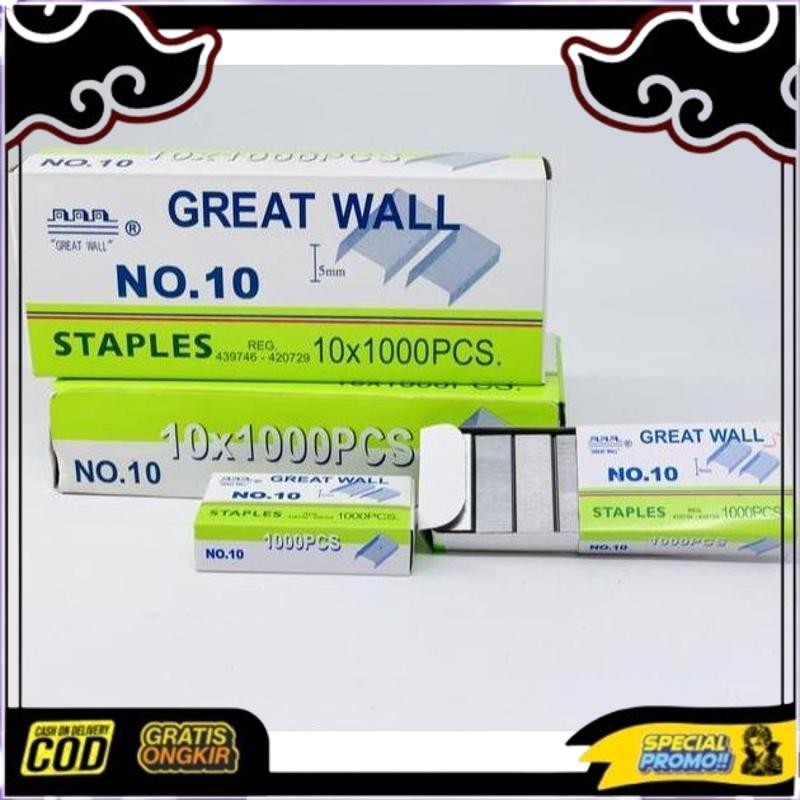 

Siap Dikirim Isi Staples Greatwall No.10 Original [ 1 Pak Kecil ] / Isi Staples Great Wall No 10
