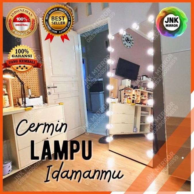 Cermin Berdiri Lampu Vanity Mirror Led Rias Panjang Badan Body
