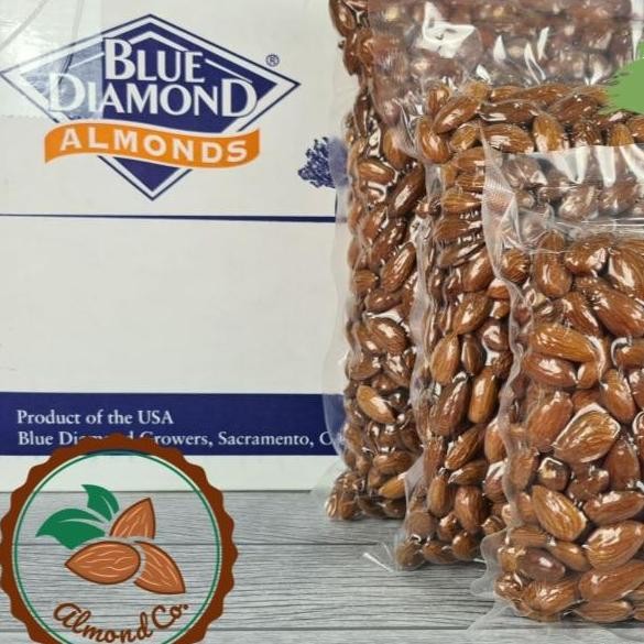 

Blue Diamond Almond Salted Roasted / Almond Panggang Asin 250Gr Pasti Ori