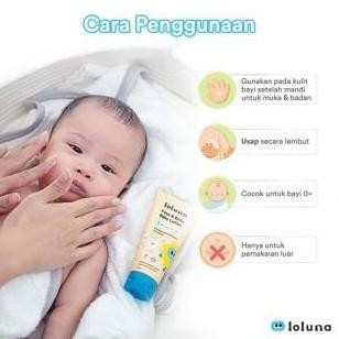 Loluna Face & Body Lotion Baby / Krim Wajah Bayi Dan Anak / Krim Badan Bayi Anak