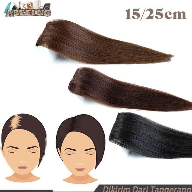 Hair Clip Wig Rambut Palsu Wanita Klip Rambut Palsu Invisible
