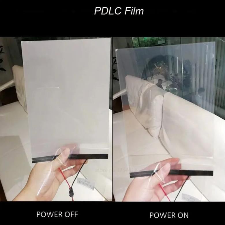 

Electronic Pdlc Smart Film15Cmx20Cm Sample Pdlc Switchable Smart Film Electric Smart Glass Film For Home/Office Privacy