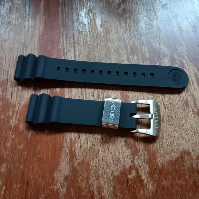 TALI JAM TANGAN RUBBER SEIKO STRAP RUBBER SEIKO DIVER (BLACK) ORIGINAL DAN TERPERCAYA
