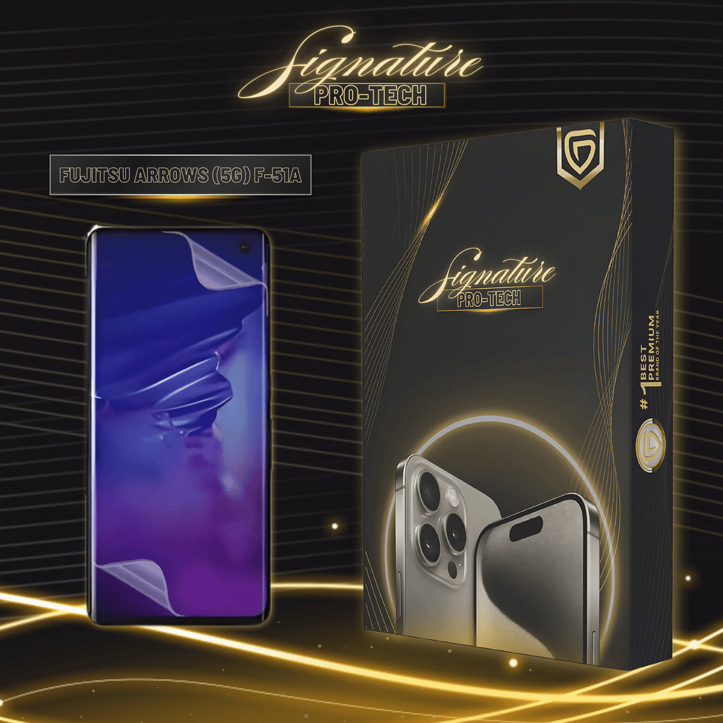 UniGet SIGNATURE PRO-TECH - Premium Anti-Scratch Protector for Fujitsu Arrows 5G F-51A / Screen Guar
