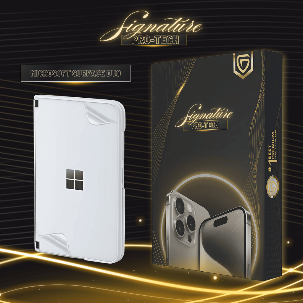 GETSO SIGNATURE PRO-TECH - Premium Anti-Scratch Protector for Microsoft Surface Duo / Back Cover Gua