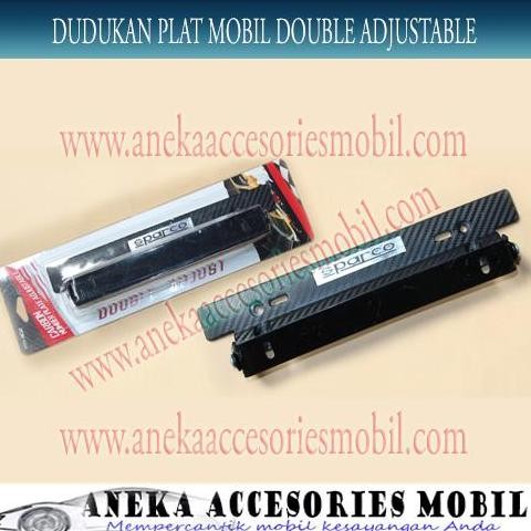 Dudukan/Braket Double Adjustable Plat Mobil Honda Brio Satya Ready