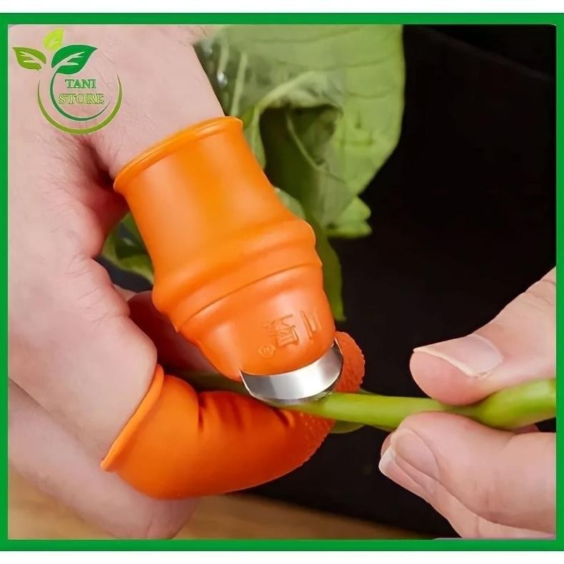 NEW PROMO Sarung Jari Jempol Silikon_Cover Pisau Jempol Pemotong Sayur Buah_Pisau Jempol