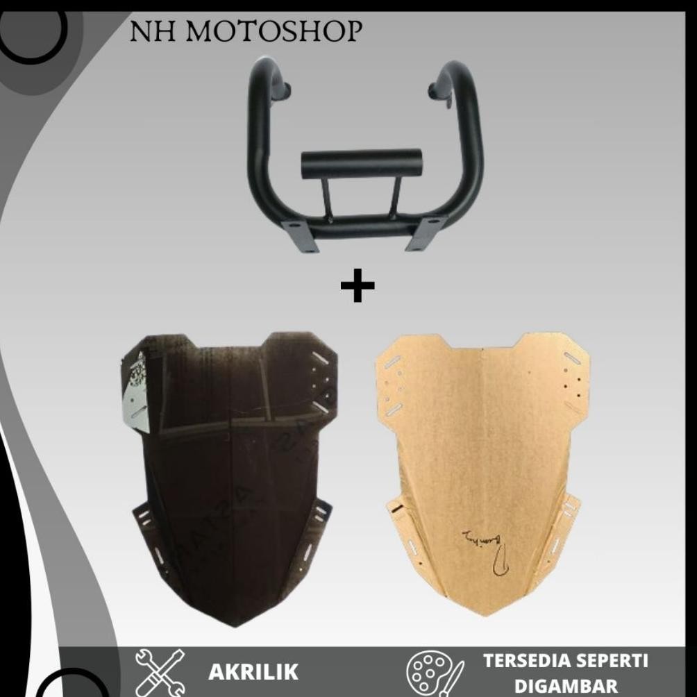 DV83 }} PAKET BREKET VISOR 50 CM YAMAHA NEW VIXION FZ 150I VISOR CUSTOM VISOR VIXION WINDSHIELD VISO