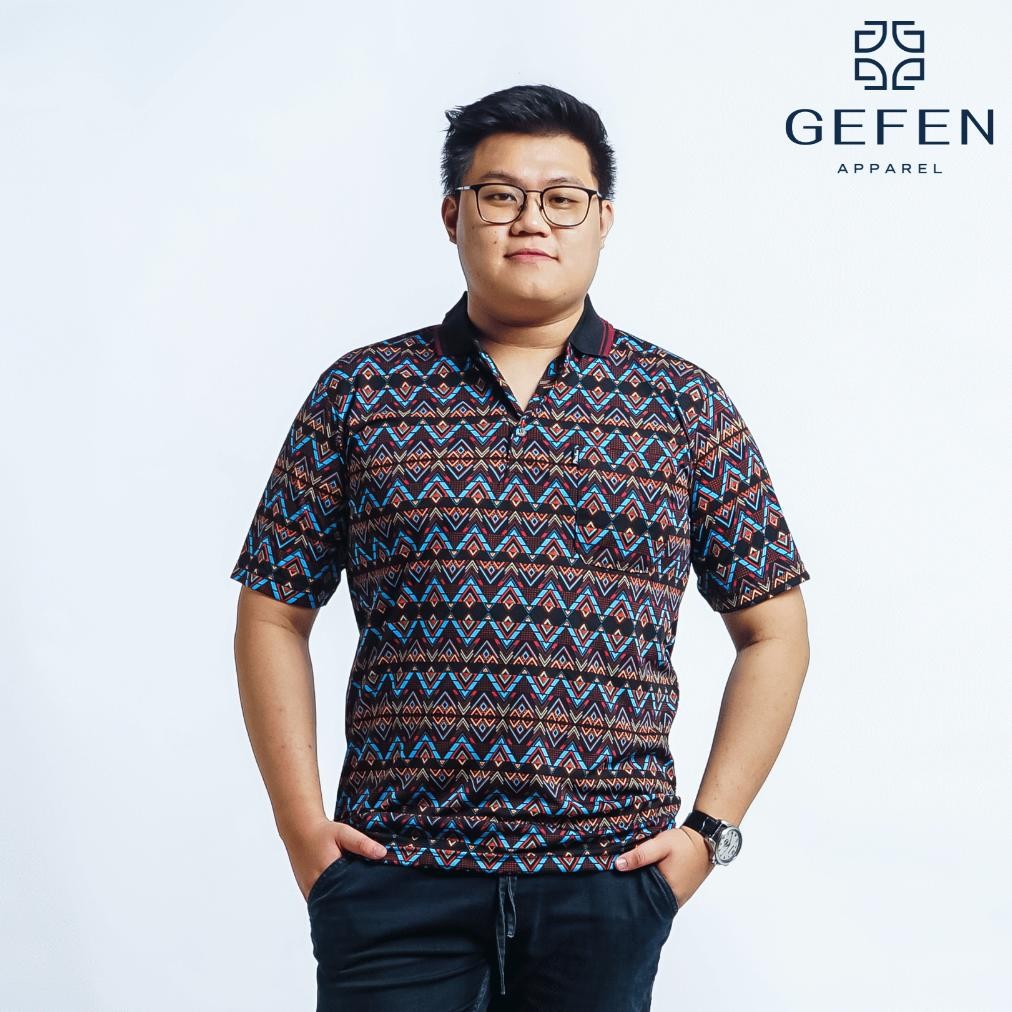 Hot - Gefo - KAOS BATIK PRIA KAOS KERAH PRIA DEWASA KAOS BAPAK BAPAK BERKERAH ~