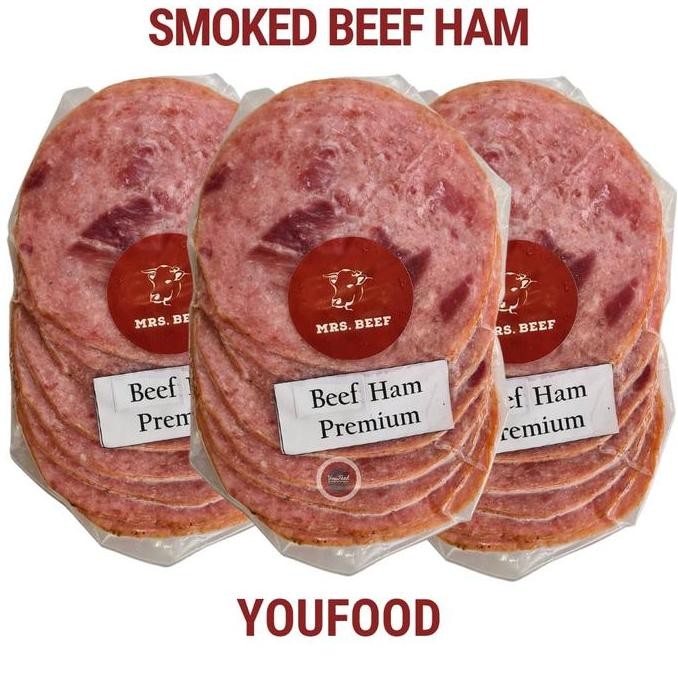 Beef Ham - Smoked Beef Ham -  Ham Sapi Asap Premium 500Gr Pasti Promo