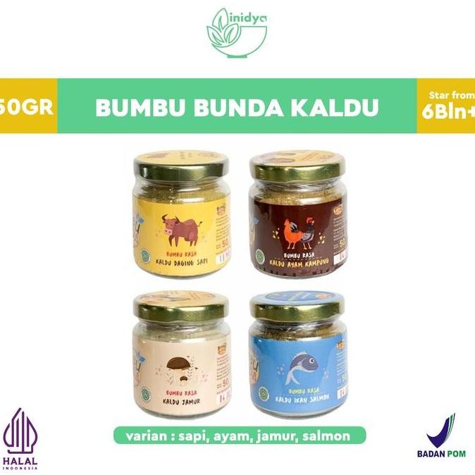 

Bumbu Bunda By Elia Kaldu Mpasi / Kaldu Instan Organik / Kaldu Ayam / Kaldu Sapi / Kaldu Salmon / Kaldu Jamur 50Gr Masakan Soup Bawang Msg Pasti Ori