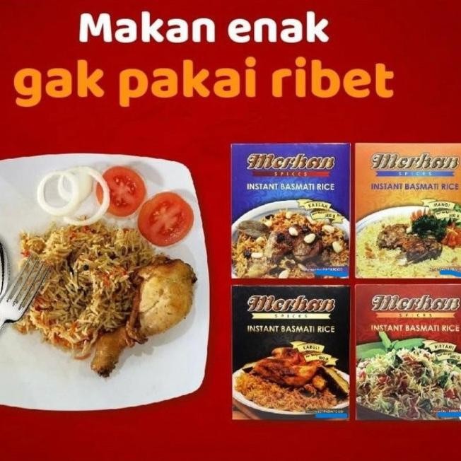 

Merhan Paket Nasi Kebuli Kabuli Beras Basmati Bumbu Kering Kabuli Makanan Rice Instan Pasti Ori