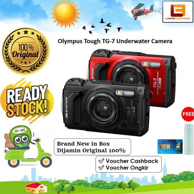Promo Olympus Tough TG7 Underwater Camera  Waterproof - Olympus TG-7 COD