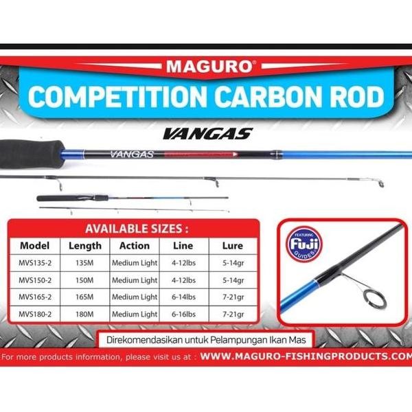 Joran Pancing Carbon Hollow Maguro Vangas 150180 Action Medium Lht