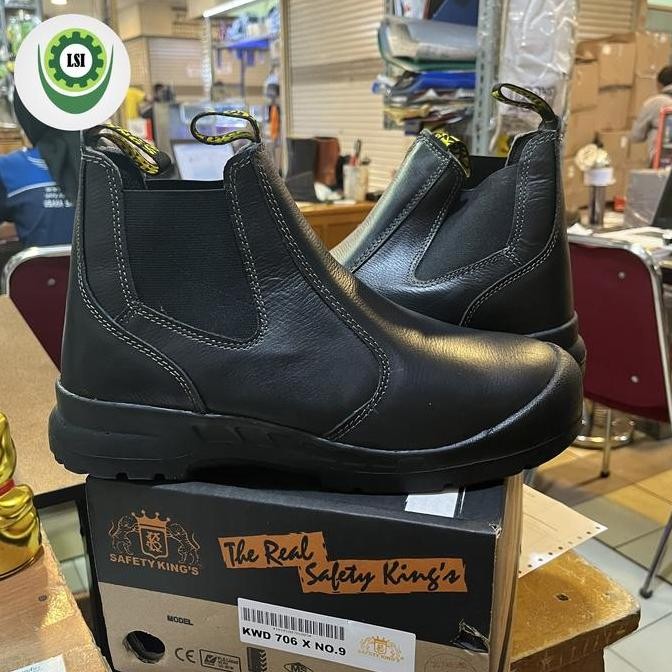 Baru Sepatu Safety King KWD 706X Pria Proyek Steel Toe Anti Selip
