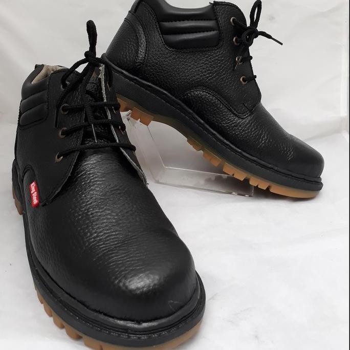 Baru Sepatu Safety Kulit Asli King Ujung Besi Steel Tangguh