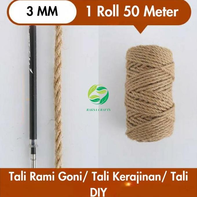 

Tali Rami Goni 1 Roll 50 Meter Ukuran 3Mm, 4Mm, 5Mm, 6Mm Co