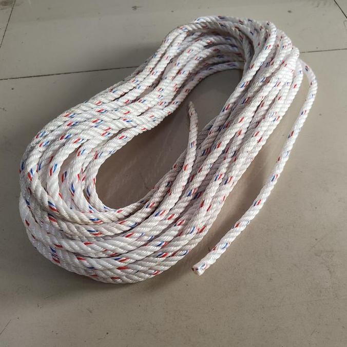 

Jmj - Tali Tambang Pe Putih 10Mm X 20 Meter / Tali Nylon Putih Bintik / Tali Tampar Plastik Co