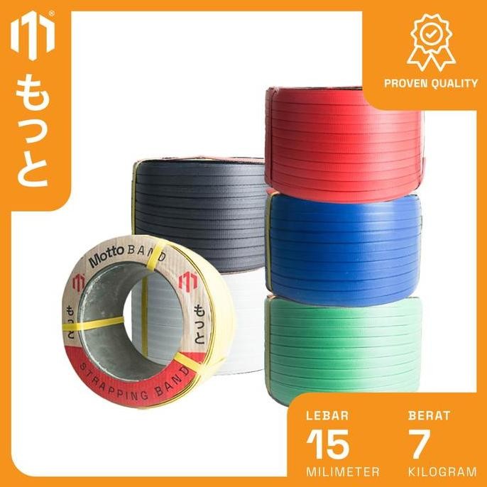 

Tali Strapping Band 15Mm / 7Kg - 1 Roll - Tali Plastik Packing/Klem Motto Co