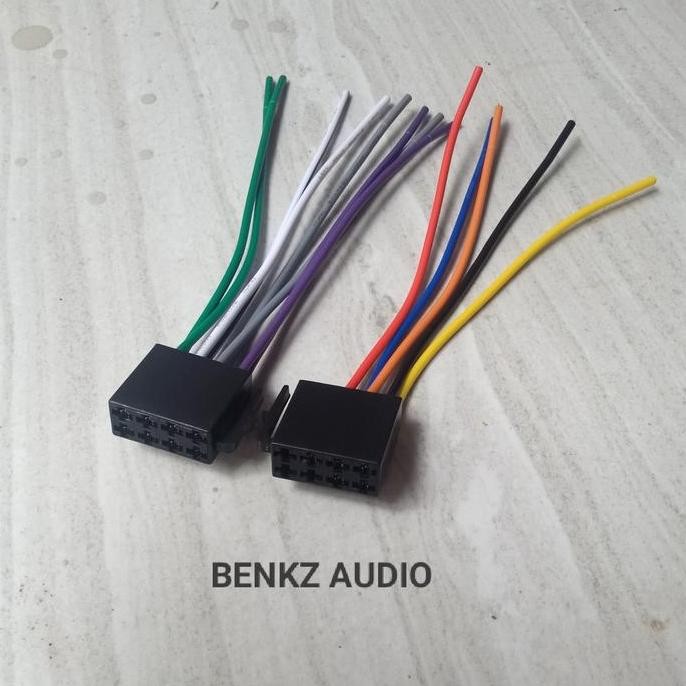 siap kirim soket headunit iso kabel radio tape 2 lobang mobil universal