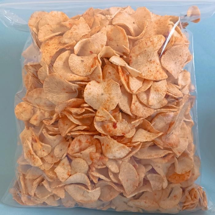 

FF Keripik Singkong 1 KG Khas Manding Sumenep Madura Cemilan/ Makanan Ringan/Snack Rasa Bawang dan Pedas Manis Enak Murah Gurih Renyah