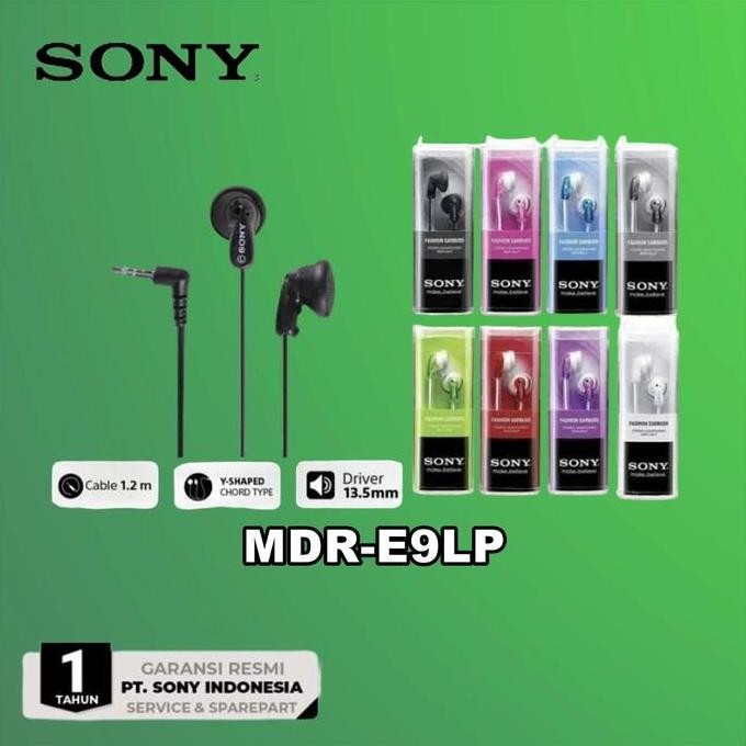 Tersedia Sony MDR-E9LP In-Ear Headphones Earphone Sony E9LP