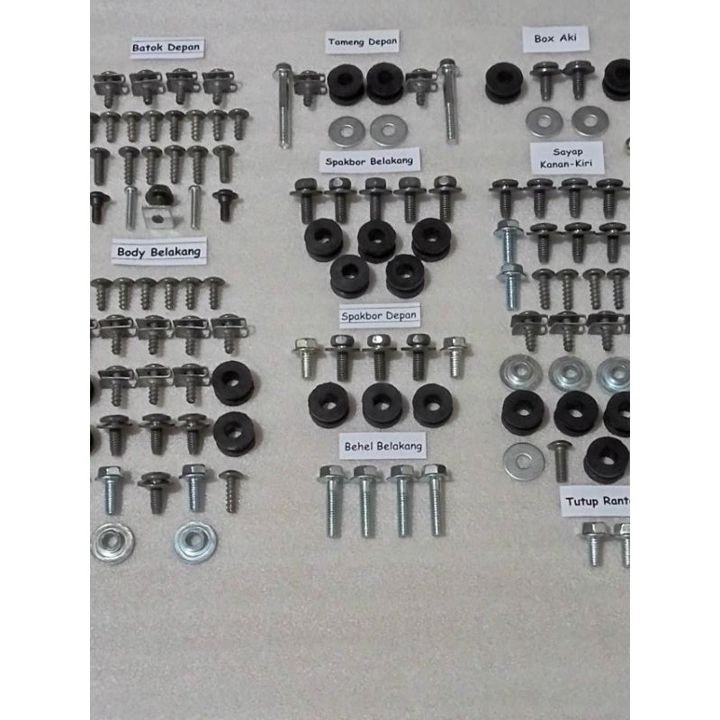 Baut Full Set Cover Bodi Body Yamaha Sigma 2 Tak 2T Lengkap termurah