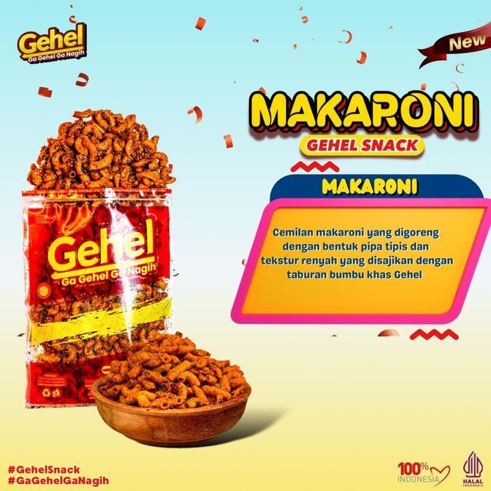 

FF MAKARONI GEHEL 200gr Ga Gehel Ga Nagih - Food Instant Snack Camilan