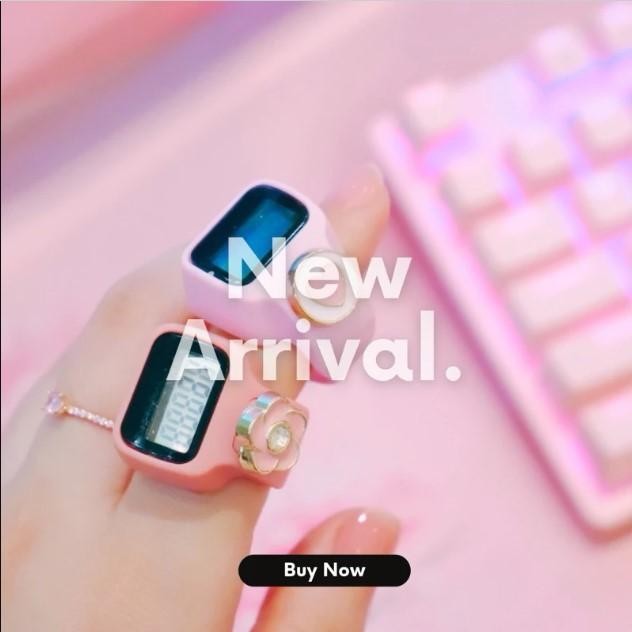 SHS [PART 1] GROSIR Cincin Tasbih Digital LED RING BASIC Tasbih Digital Mini Cantik / Cincin Tasbih 