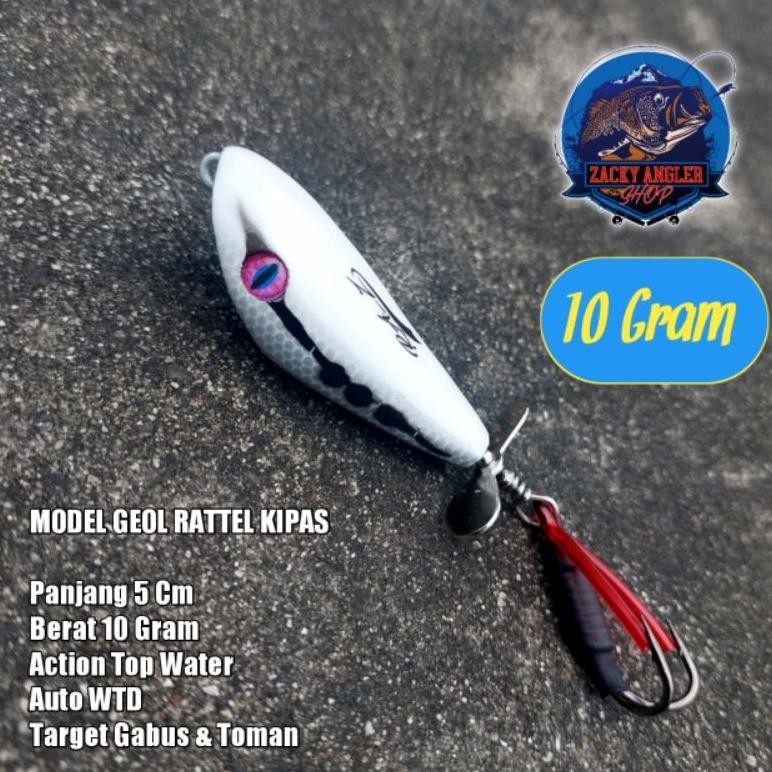 Geol Rattel Kipas Umpan Casting Gabus Toman Raz Lure
