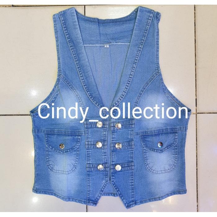 Rompi Jeans Wanita Vest Outer Denim Rompi Cewek Rompi Cewek Rompi Wanita Jeans Vest Wanita