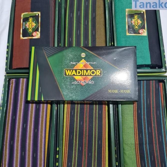 Kain sarung merk Wadimor Sarung Tenun Wadimor Dewasa Motif Salur Polos kotak Manik tiga dara warna w