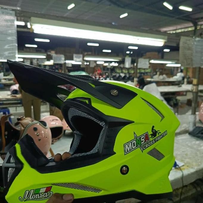 TERBARU helm trail monsa cross free kaca goggleglass  Motorcycle