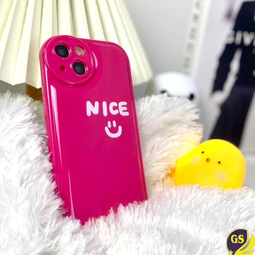 [Kecil Soft Case Silicone Pink Fanta Nice Smile Iphone 7 8 7+ 8+ Se 2020 X Xs Max Xr 11 12 13 Mini P