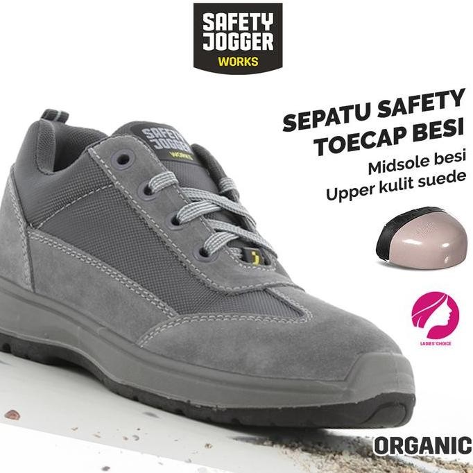 Safety Jogger Works Organic Sepatu Kerja Septi Woman Wanita Anti Paku Shoes - 36 Co