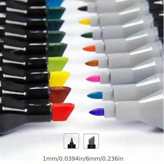 

Touch Spidol Dual Side Fine Art Brush Art Marker Set 120 Warna -