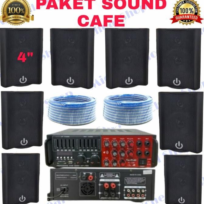 PAKET SOUND SISTEM CAFE INDOOR 8 SPEAKEAR /4" ORIGINAL DAN TERPERCAYA