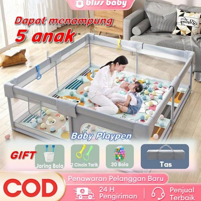 Promo CodBliss Baby Pagar Bayi Bermain Pagar Mainan Anak Baby Playpen Pagar Bayi Mandi Bola Anak Pla