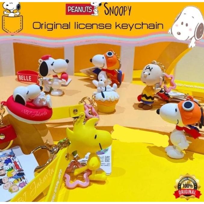 Stok Terbatas Gantungan Kunci Snoopy Peanuts Original Licensed
